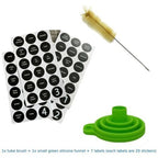 12PCS 10ml Clear Glass Roll On Bottles Set - Essential Oil Roller Bottles with Brush Funnel and Labels