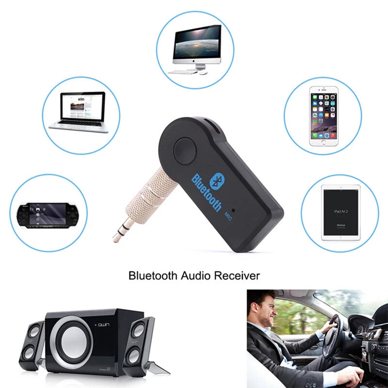 Bluetooth 4.2 Audio Receiver Adapter – Wireless 3.5mm AUX Music Adapter for Car & Home Stereo