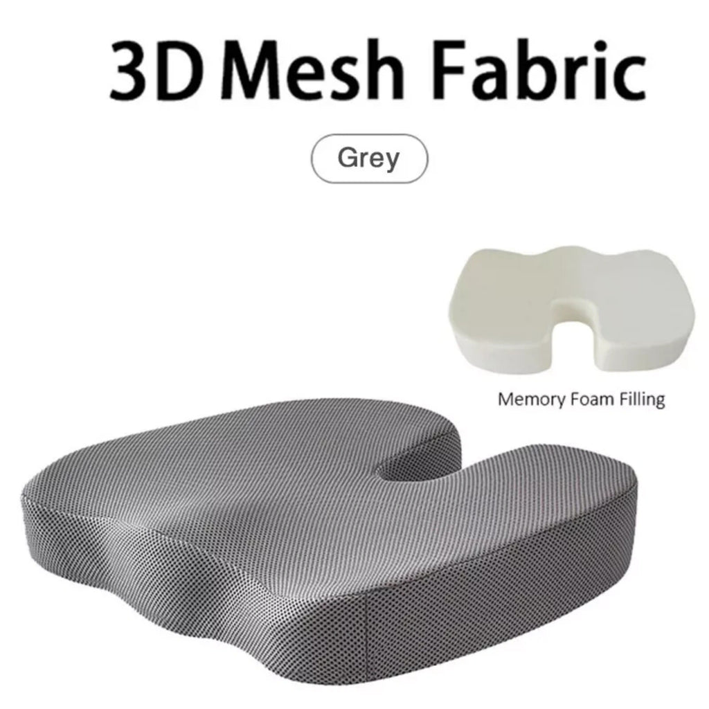 Orthopaedic Memory Foam Seat Cushion Chair Support Pillow for Back Pain Relief