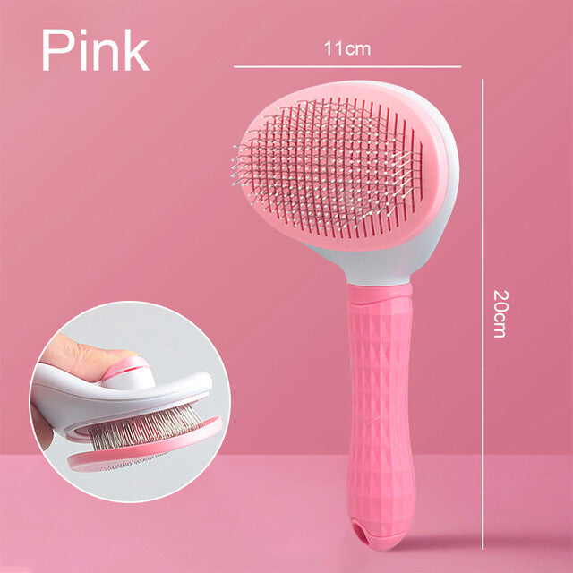 Pet Grooming Brush Self-Cleaning | Dog Cat Deshedding Comb Fur Remover Tool