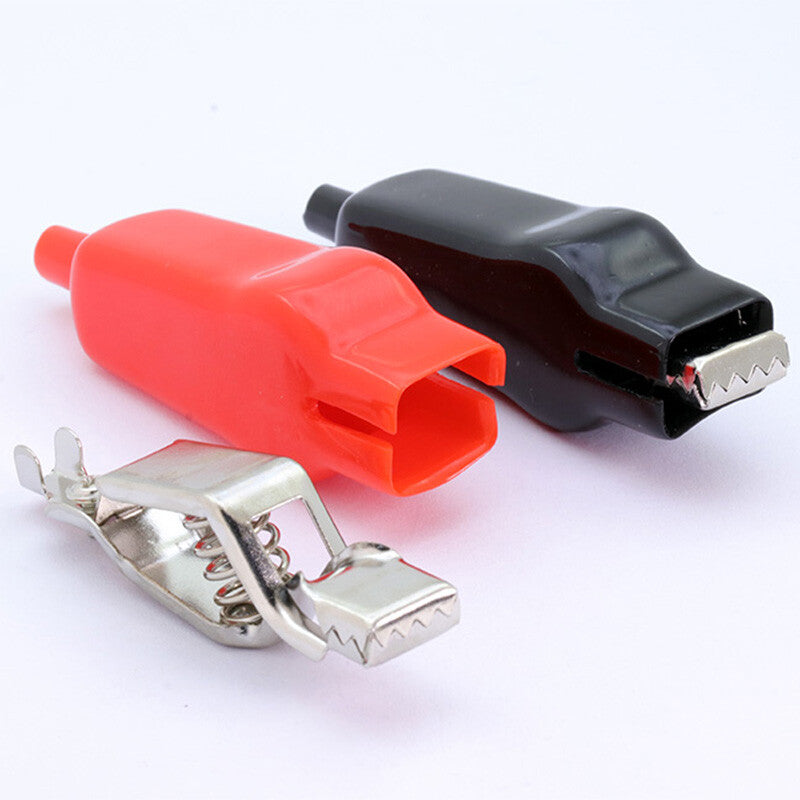 20 Pack Insulated Alligator Clips for Electrical Testing – Red and Black Jumper Wire Clamp Set 20A
