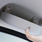 3PCS Car Sunglasses Holder Cases - Grey Eyeglass Organiser Storage with Mounting Accessories