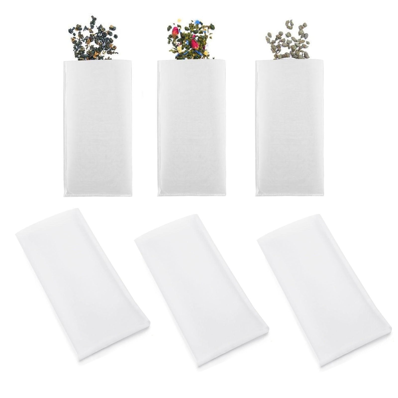 100pcs 90 Micron Nylon Filter Bags | Heat Resistant Tea Press & Fine Mesh Extraction Bags