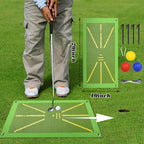 Golf Training Mat for Swing Detection Batting Portable Practice Rug Hitting Aid