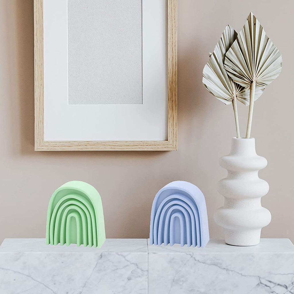 2pcs 3D Rainbow Bridge Silicone Mold | DIY Candle Soap Resin Gypsum Baking Mould