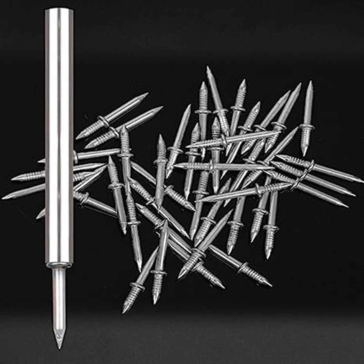 Tool with a pile of nails