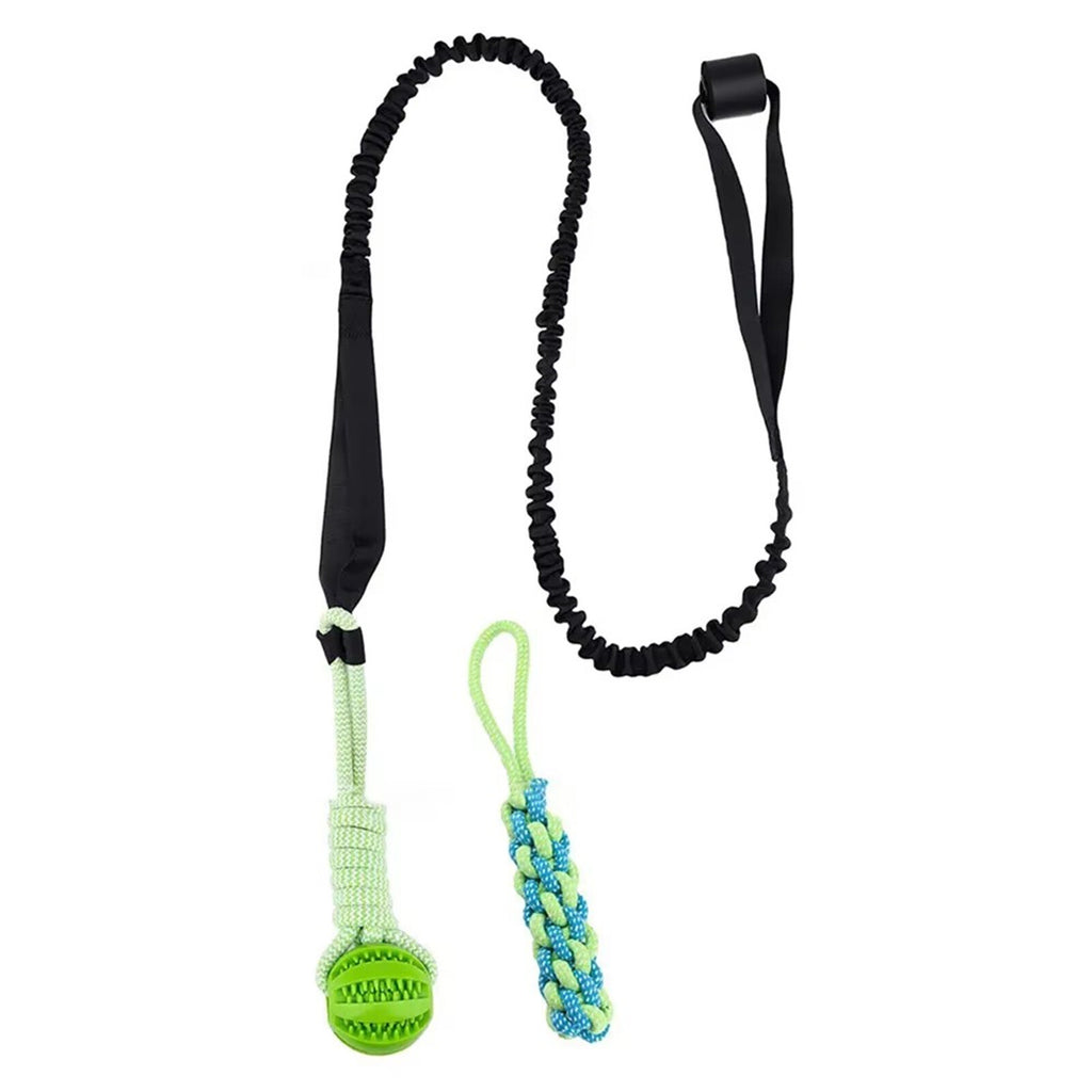 2 Set Interactive Dog Tug Toy Rope – Hanging Bungee Pull Toy for Indoor and Outdoor Play