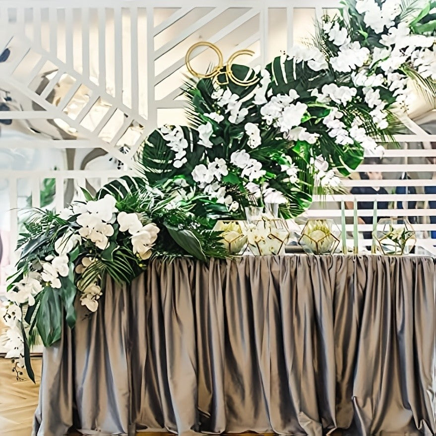 72PCS Artificial Palm Leaves Tropical Monstera Leaf Set - Jungle Party and Office Decor