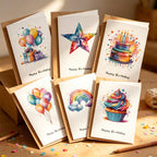 Birthday Greeting Cards Set With Envelopes Colorful DIY Birthday Wish Cards AU