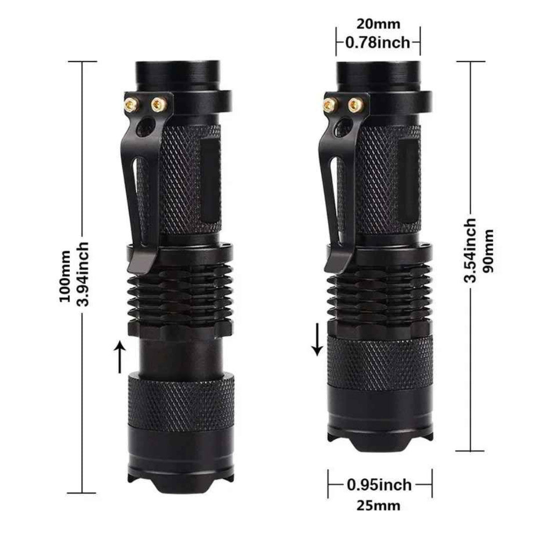 UV LED Blacklight Flashlight 395nm Portable Inspection Torch – Currency & Pet Stain Detector