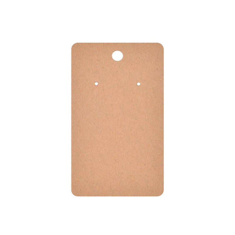 Brown kraft earring display card