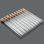 50PCS Clear Plastic Test Tubes with Wooden Cork Stoppers - 20ml Wedding Favor Candy Bottles