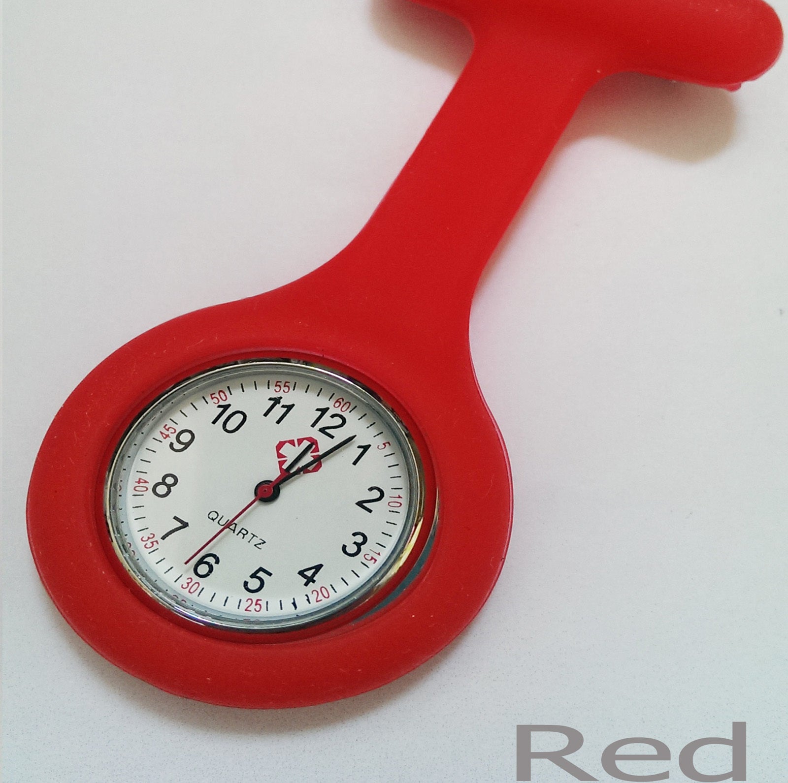 Silicone Nurse Fob Watch – Clip-On Brooch Medical Pocket Quartz Watch