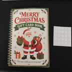 Santa Claus Christmas gift card book cover reading Merry Christmas