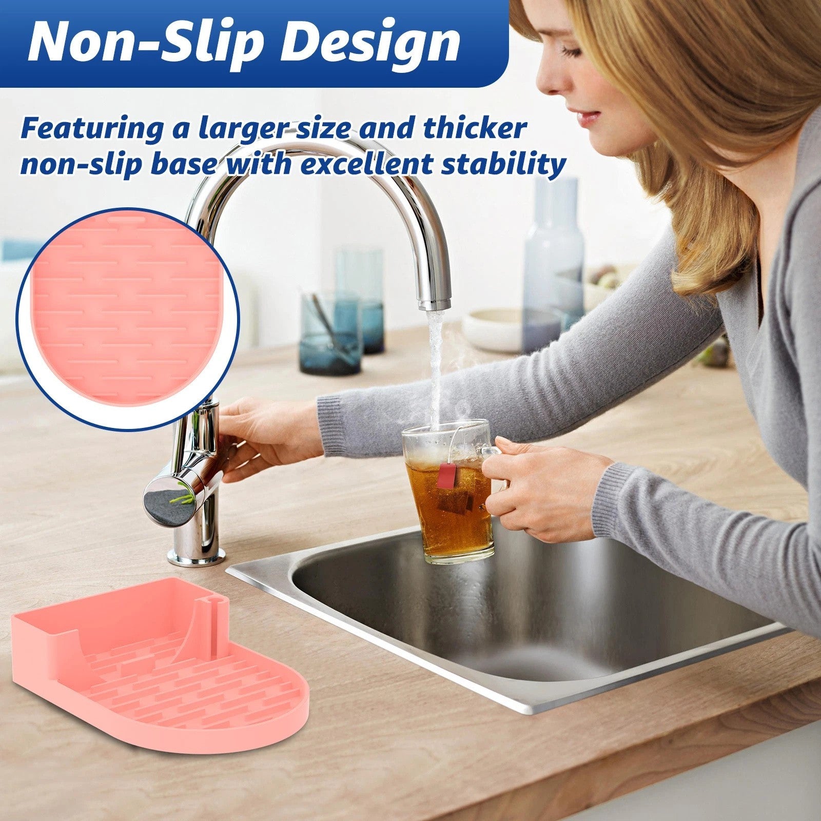 2PCS Silicone Water Bottle Drying Rack – Non-Slip Cup Dryer Stand for Bottles, Lids and Straws