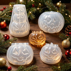 3pcs Pumpkin Silicone Mold Set | DIY Candle Soap Resin Mould for Baking & Crafts