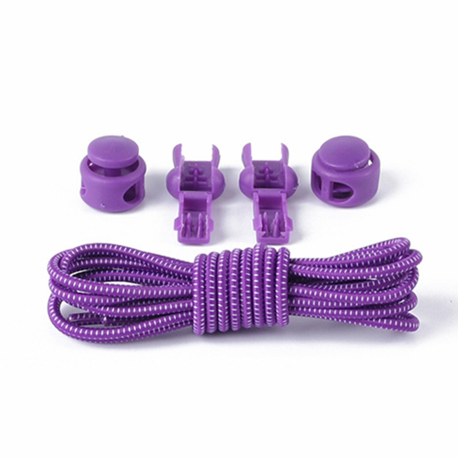 No Tie Elastic Shoelaces Lock System Running Sneakers Trainers Quick Lock Laces