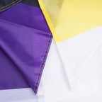 Flag dimensions 5 x 3 feet shown