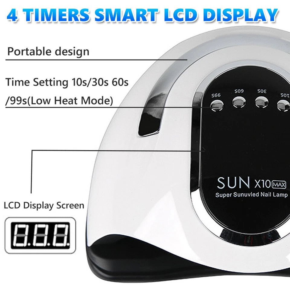 280W UV LED Nail Lamp Gel Polish Dryer Professional Nail Curing Light with Timer