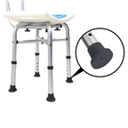 Adjustable Bath & Shower Chair with Backrest – Height Adjustable Non-Slip Bathroom Seat for Elderly & Disabled