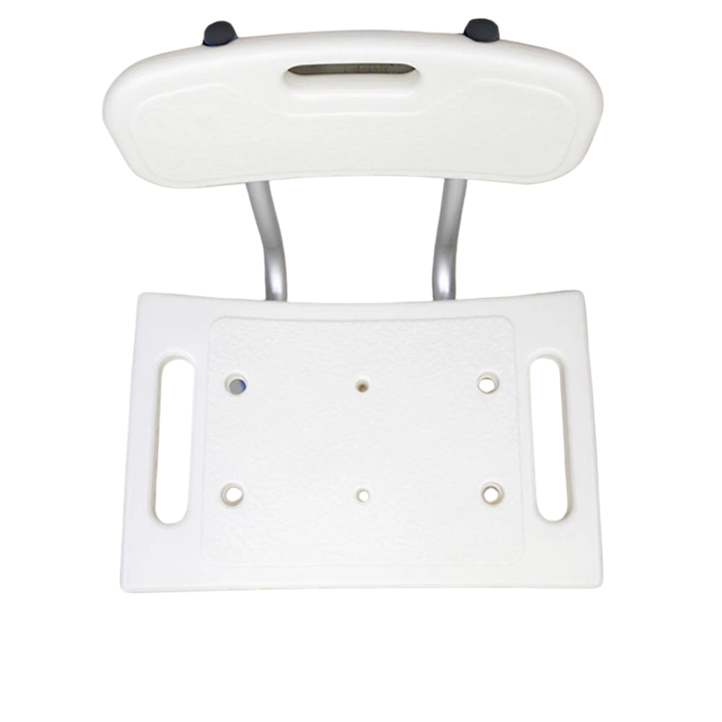 Adjustable Bath & Shower Chair with Backrest – Height Adjustable Non-Slip Bathroom Seat for Elderly & Disabled