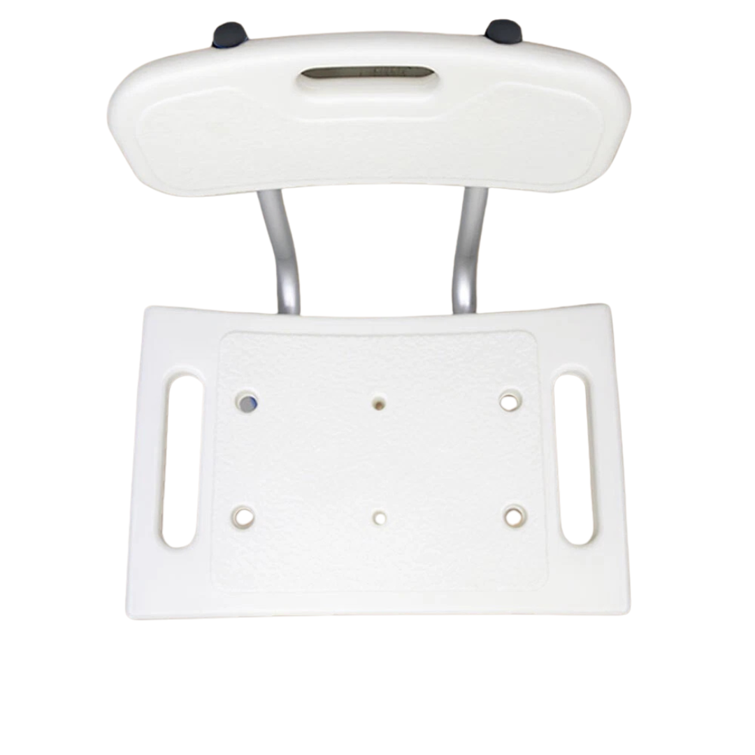 Adjustable Bath & Shower Chair with Backrest – Height Adjustable Non-Slip Bathroom Seat for Elderly & Disabled