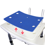 Adjustable Bath & Shower Chair with Backrest – Height Adjustable Non-Slip Bathroom Seat for Elderly & Disabled