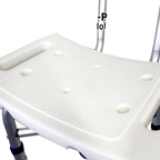 Adjustable Bath & Shower Chair with Backrest – Height Adjustable Non-Slip Bathroom Seat for Elderly & Disabled