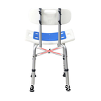 Adjustable Bath & Shower Chair with Backrest – Height Adjustable Non-Slip Bathroom Seat for Elderly & Disabled