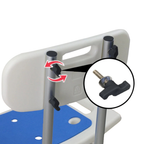 Adjustable Bath & Shower Chair with Backrest – Height Adjustable Non-Slip Bathroom Seat for Elderly & Disabled