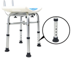 Adjustable Bath & Shower Chair with Backrest – Height Adjustable Non-Slip Bathroom Seat for Elderly & Disabled